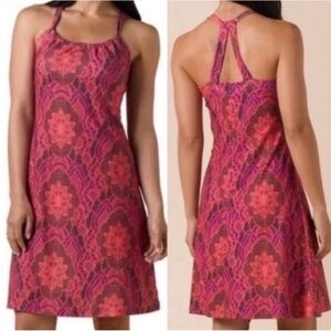 Prana Quinn Dress Berry Scallop Racer Back Athleisure Outdoor Size Small